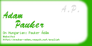 adam pauker business card